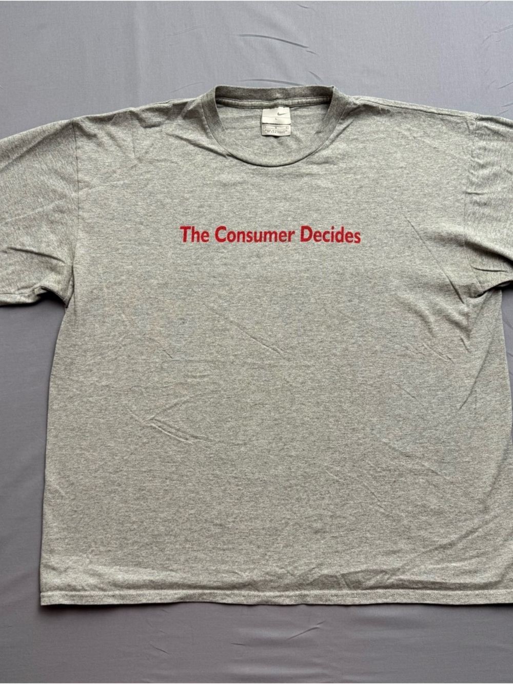 VTG Nike 2006 US retail team Gray Graphic Slogan‎ Men's T-Shirt L Short Sleeve